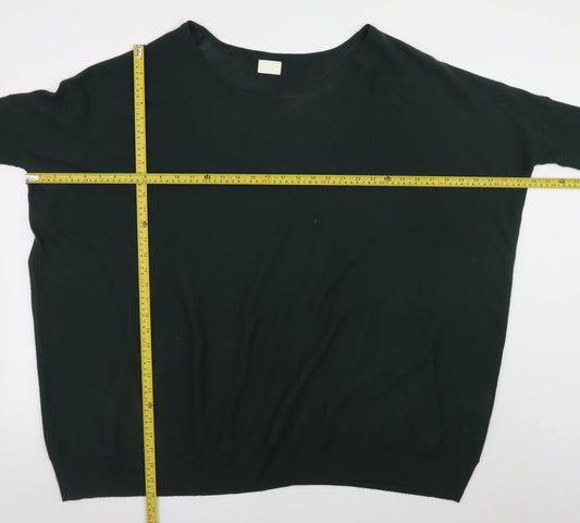 Vila Women’s Black Relaxed Knit Boat Neck Pullover Jumper One Size