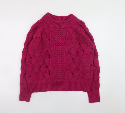 Womens UK Size XS VILA Pink Pullover Jumper