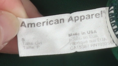 American Apparel Women’s Green Velvet Mini Skirt Size S
