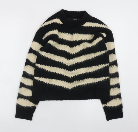 Womens UK Size 8 Mango Black Pullover Jumper
