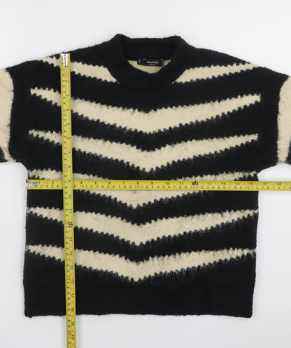 Womens UK Size 8 Mango Black Pullover Jumper