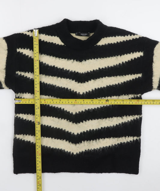 Womens UK Size 8 Mango Black Pullover Jumper