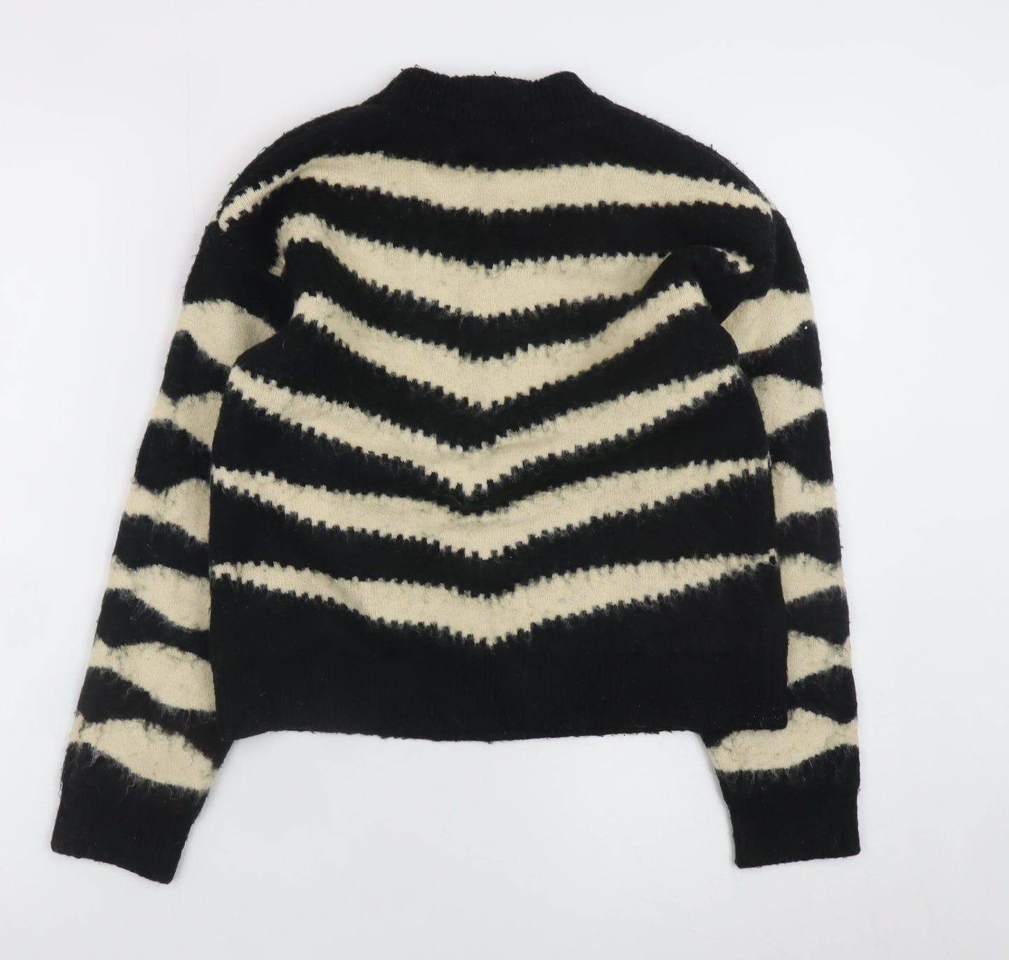 Womens UK Size 8 Mango Black Pullover Jumper