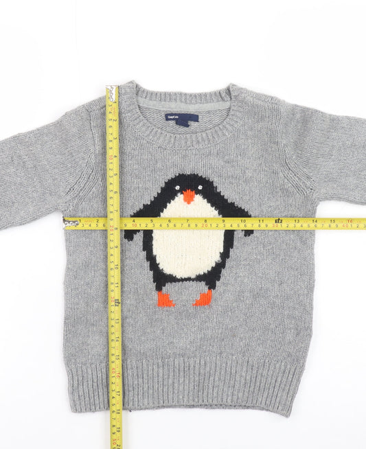 Boys UK Size 8 Years Gap Grey Pullover Jumper