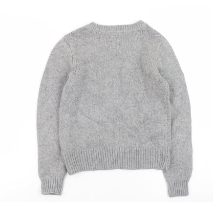 Boys UK Size 8 Years Gap Grey Pullover Jumper