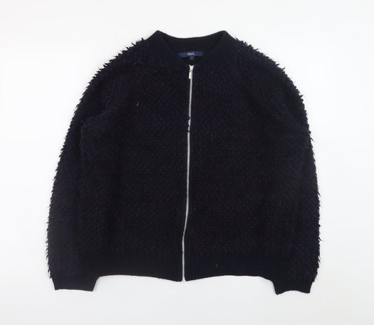Womens UK Size 14 NEXT Black Full Zip Jumper