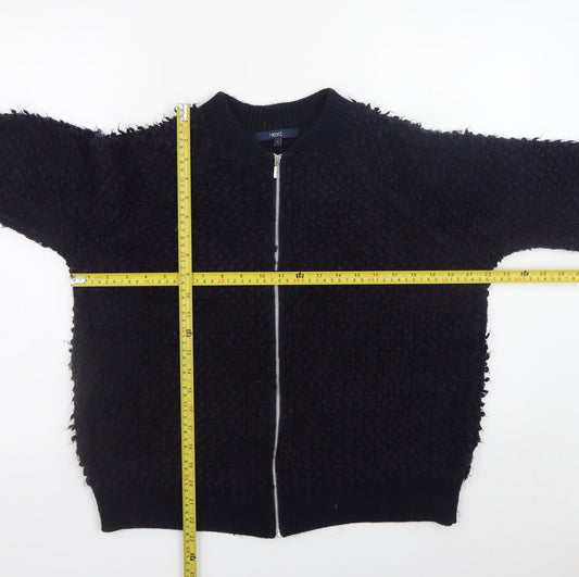 Womens UK Size 14 NEXT Black Full Zip Jumper