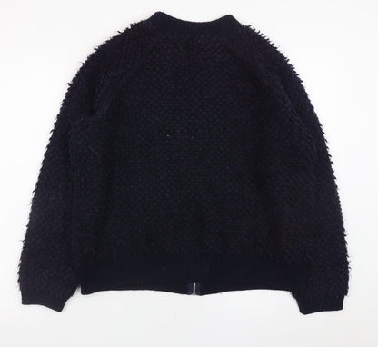 Womens UK Size 14 NEXT Black Full Zip Jumper