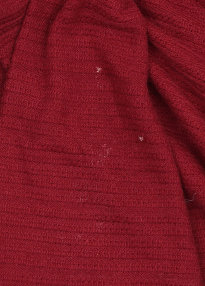 Marks and Spencer Men's Red Cotton Acrylic Crew Neck Jumper L