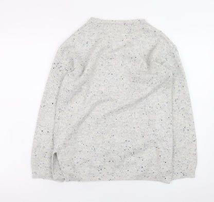 Marks and Spencer Womens Grey V-Neck Knit Jumper XS