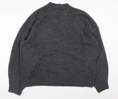 Marks and Spencer Women Grey Sequin Christmas Pullover Jumper XL