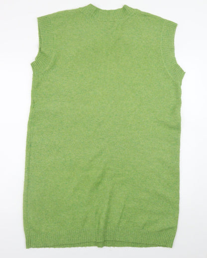 Y.A.S Women’s Green Knit Sleeveless V-Neck Slip Dress Size L