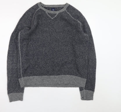 Mens UK Size M Gap Grey Pullover Jumper