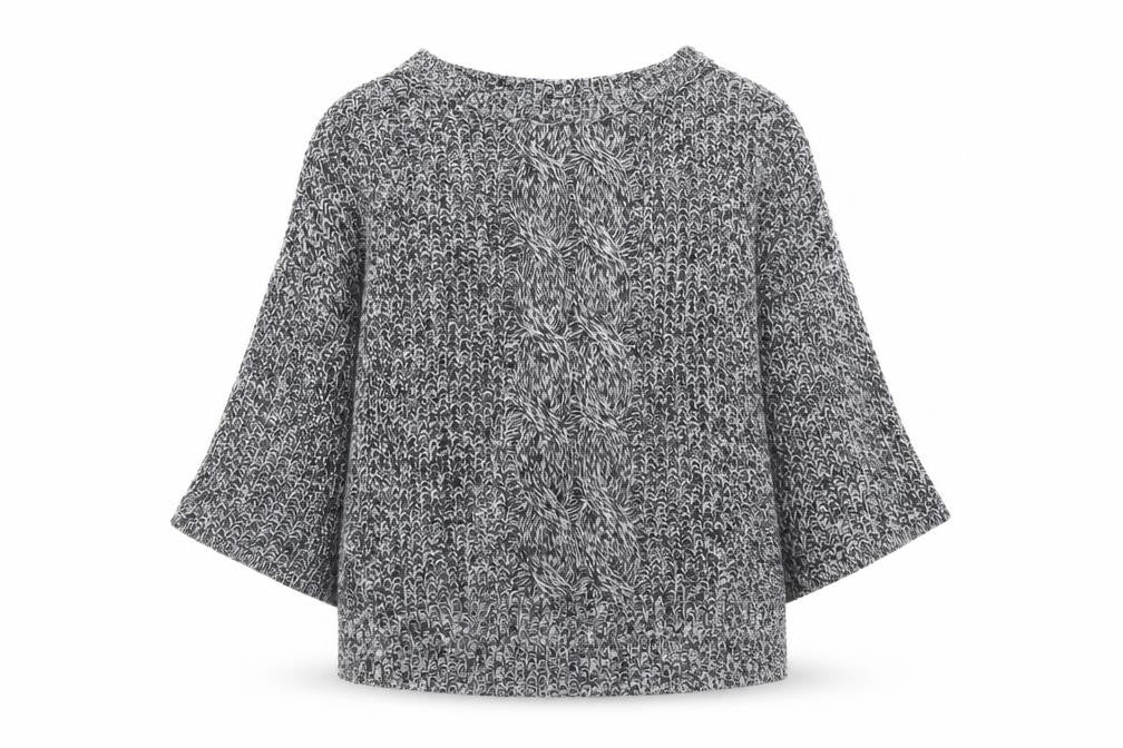 H&M Men’s Grey Cable-Knit Cotton Acrylic Jumper M