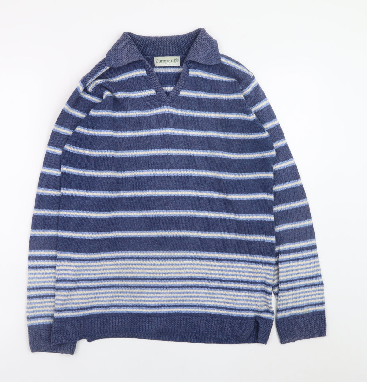 Mens UK Size S Jumper Blue Pullover Jumper