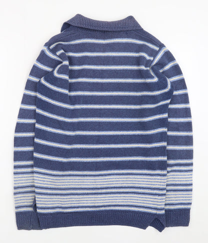 Mens UK Size S Jumper Blue Pullover Jumper