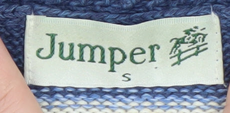 Mens UK Size S Jumper Blue Pullover Jumper