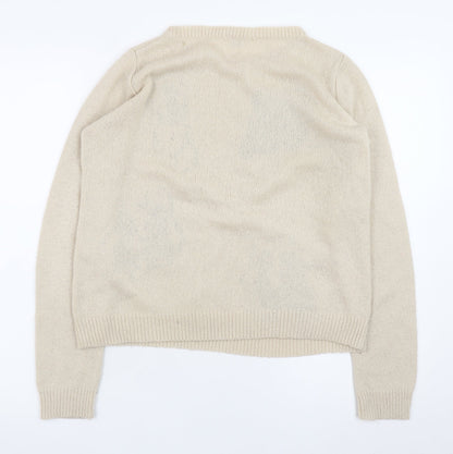 Womens UK Size 10 River Island Beige Pullover Jumper