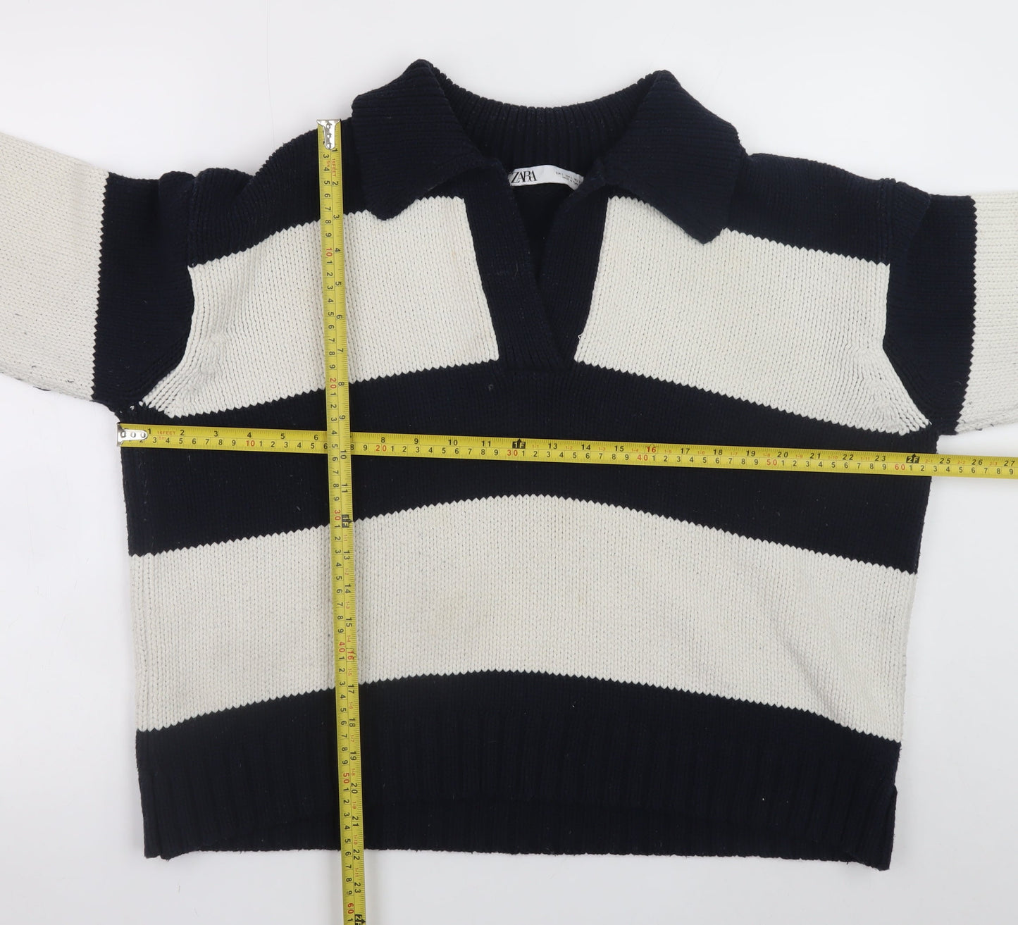 Womens UK Size L Zara Multicoloured Pullover Jumper