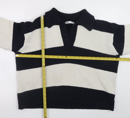 Womens UK Size L Zara Multicoloured Pullover Jumper