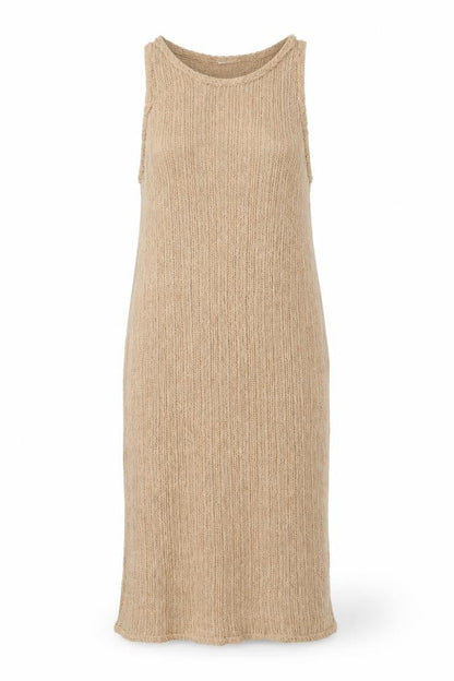 Pull & Bear Women Beige Knit Midi Tank Dress Size 14