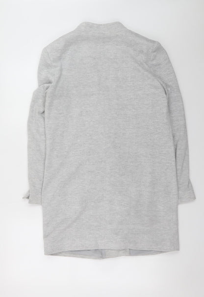 Vero Moda Women Grey Mid-Length Blazer Jacket Size 10