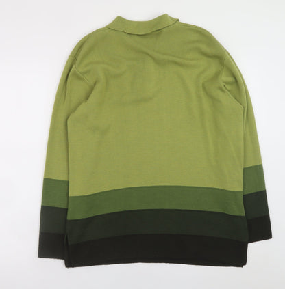 Womens UK Size M Tre Nani Green Henley Jumper