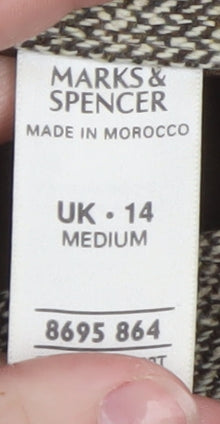 Womens UK Size 14 Marks and Spencer Regular Fit Business Formal Workwear Brown T