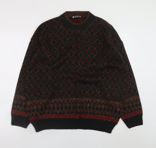 Mens UK Size XL Marks and Spencer Brown Pullover Jumper