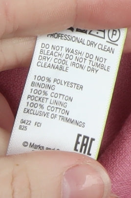Womens UK Size 10 Marks and Spencer Pink Overcoat
