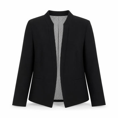 Next Women Black Regular Fit Collarless Blazer Size 8