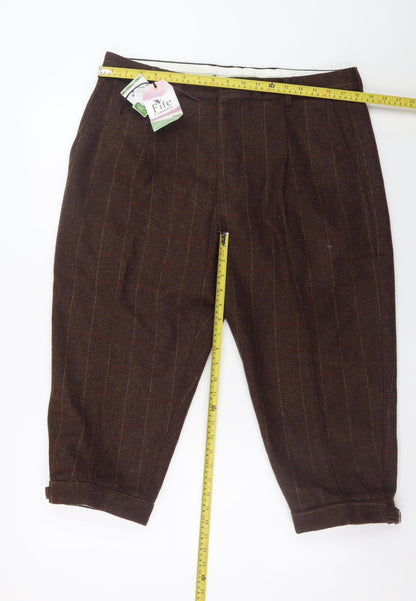 Mens UK Size 38 Hoggs of Fife Classic Fit Casual Workwear Brown Trousers