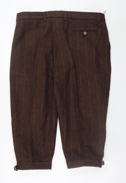 Mens UK Size 38 Hoggs of Fife Classic Fit Casual Workwear Brown Trousers