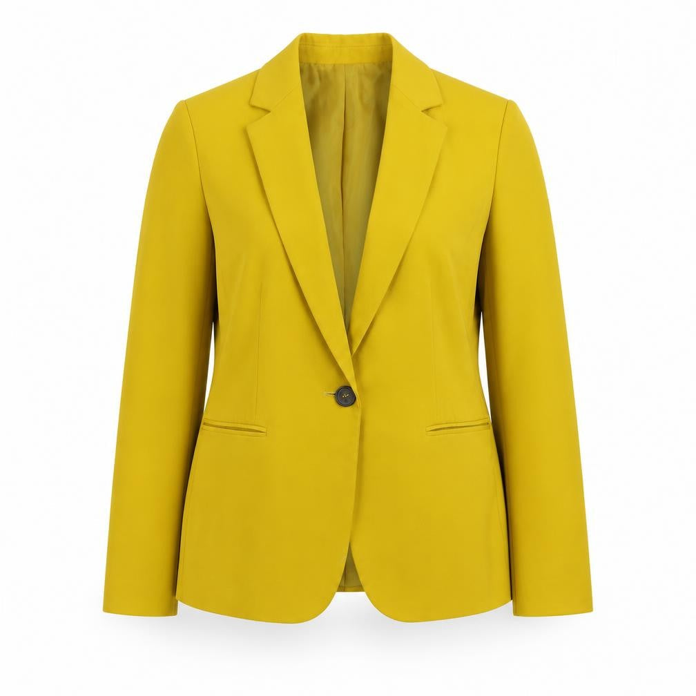 ZARA Women’s Yellow Slim Fit Single Breasted Blazer Size 8