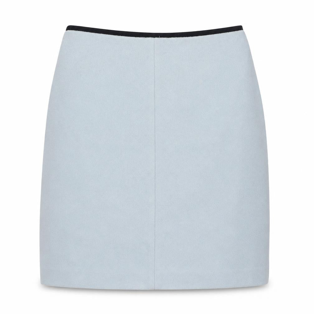 Marks and Spencer Women Blue Wool Blend Knee Length Pencil Skirt UK 8