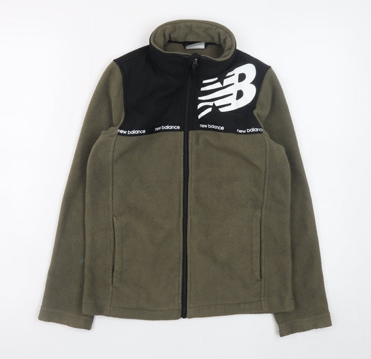 Boys UK Size 8 Years New Balance Green Track Jacket