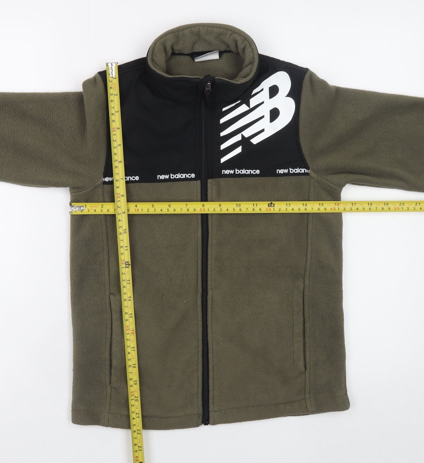 Boys UK Size 8 Years New Balance Green Track Jacket