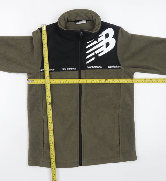 Boys UK Size 8 Years New Balance Green Track Jacket