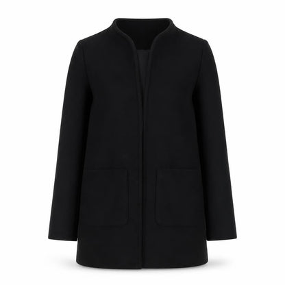 H&M Women’s Black Mid-Length Regular Fit Coat Size 8