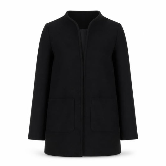 H&M Women’s Black Mid-Length Regular Fit Coat Size 8