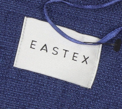 Eastex Women's Blue Size 14 Classic Mid-Length Blazer Jacket