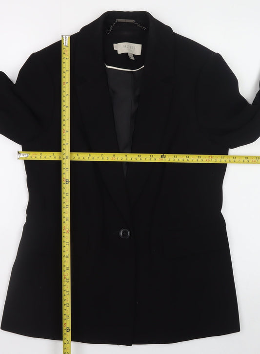 Hobbs Women’s Black Polyester Blazer UK 10 Classic Work Jacket