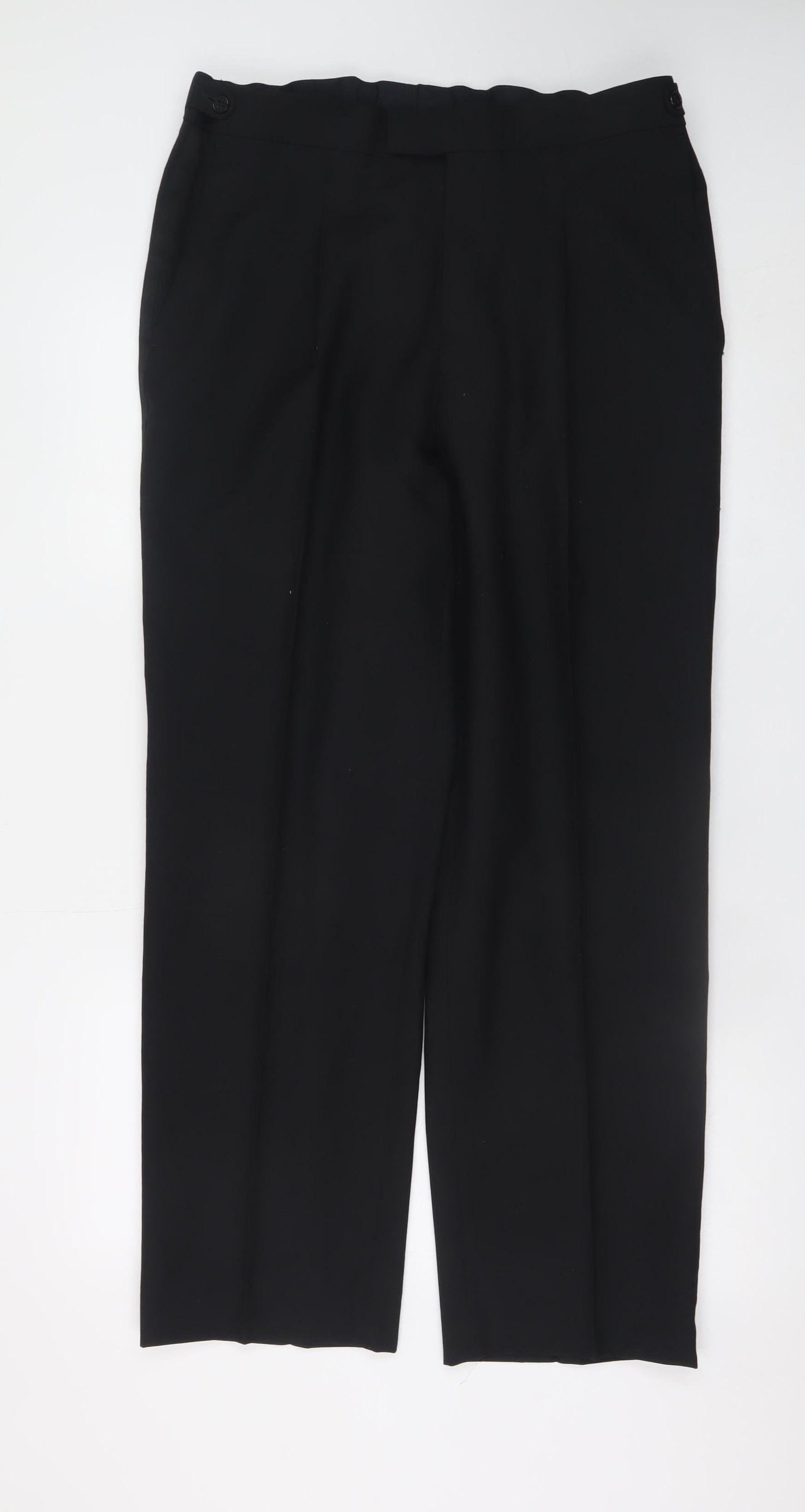Mens UK Size 36 in Drescott Classic Fit Dress Pants Black Trousers