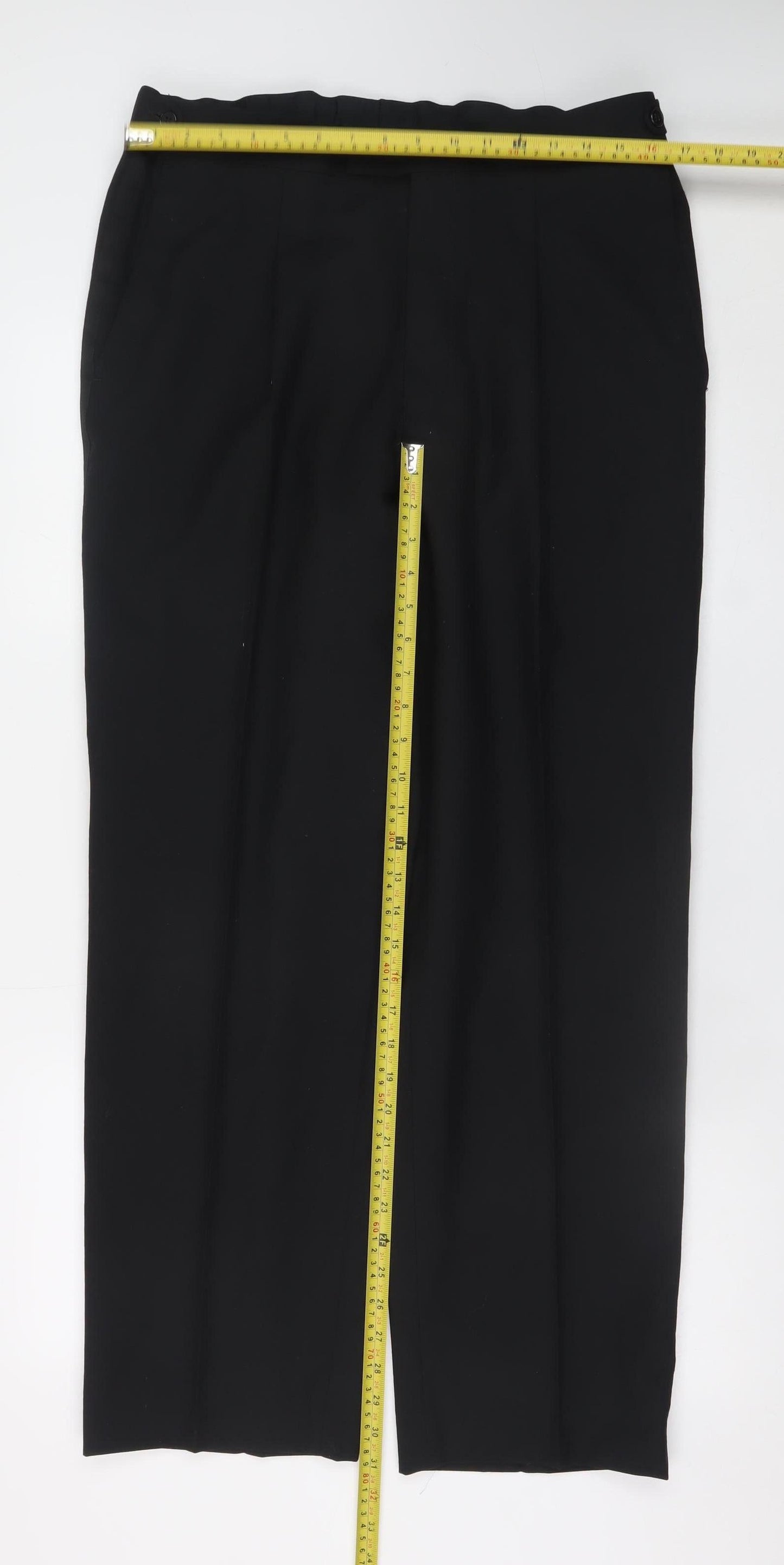 Mens UK Size 36 in Drescott Classic Fit Dress Pants Black Trousers