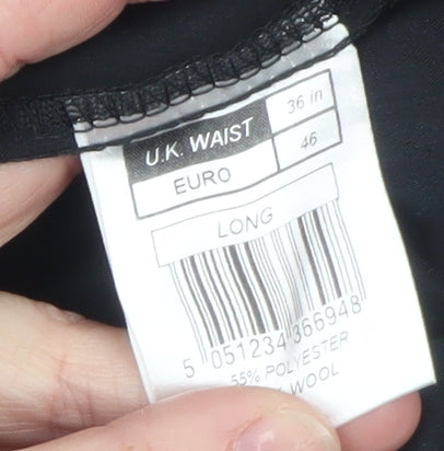 Mens UK Size 36 in Drescott Classic Fit Dress Pants Black Trousers