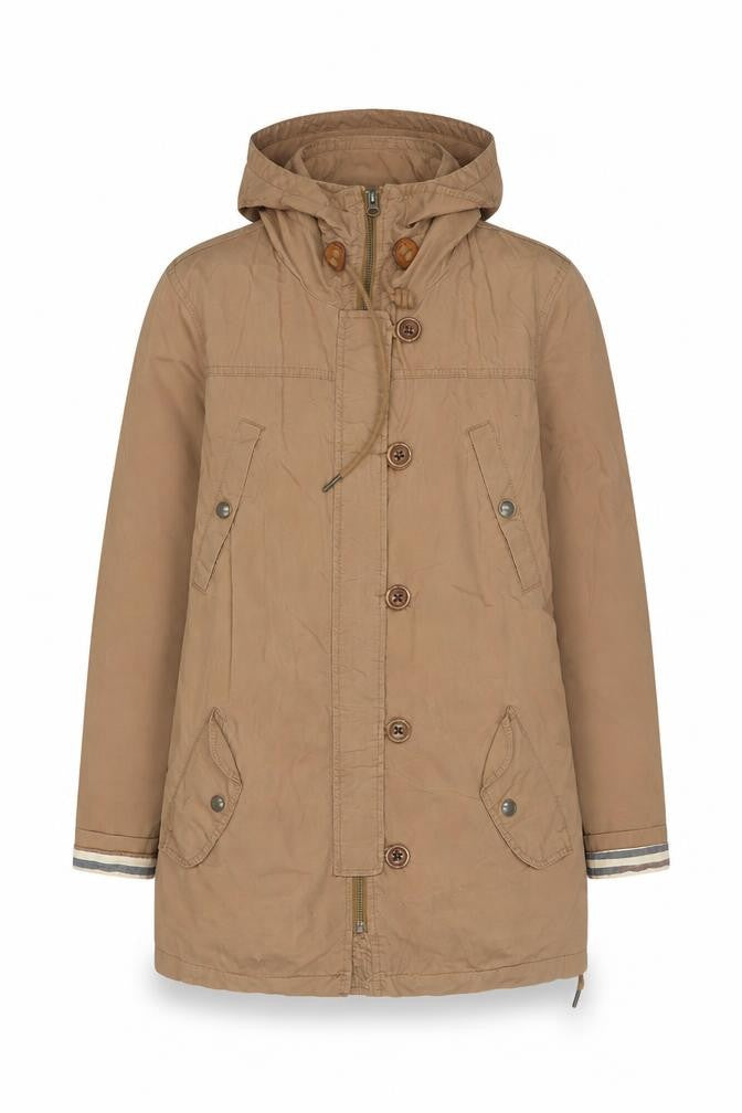 Womens UK Size 10 Fat Face Beige Parka Coat