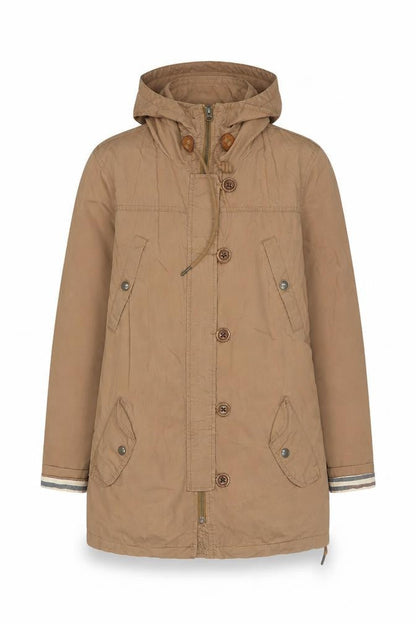 Womens UK Size 10 Fat Face Beige Parka Coat