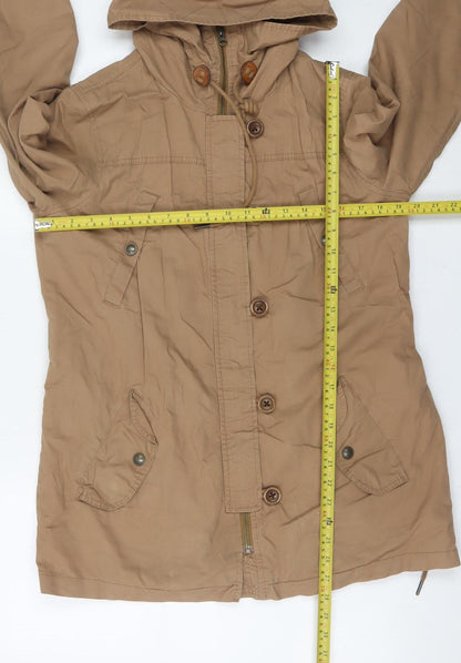 Womens UK Size 10 Fat Face Beige Parka Coat