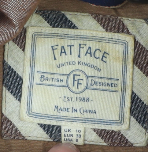 Womens UK Size 10 Fat Face Beige Parka Coat