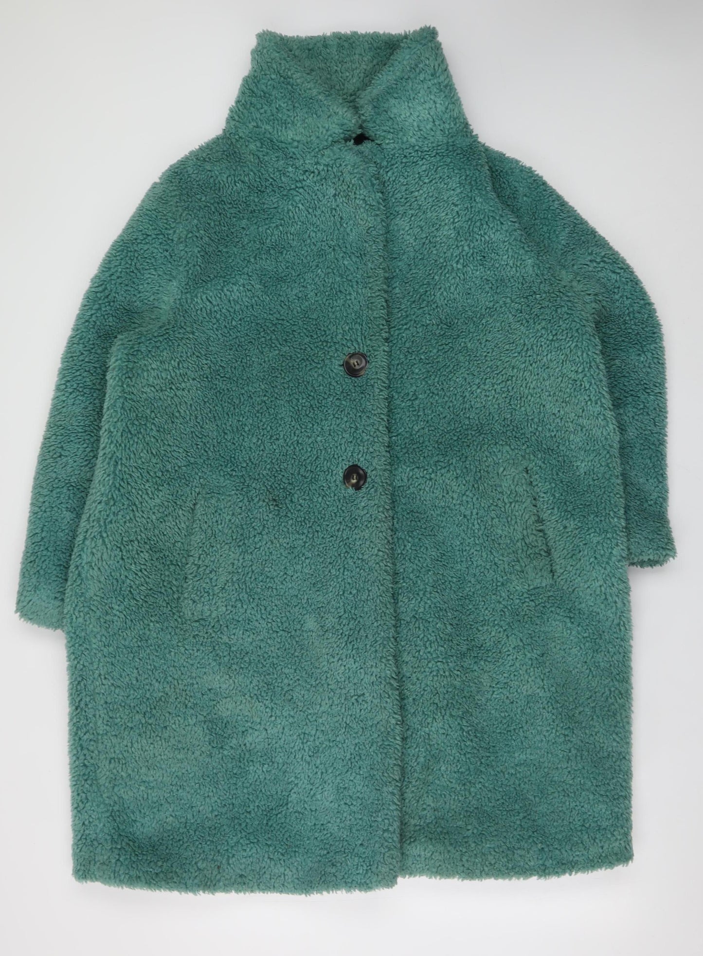 Womens UK Size 18 Papaya Green Overcoat